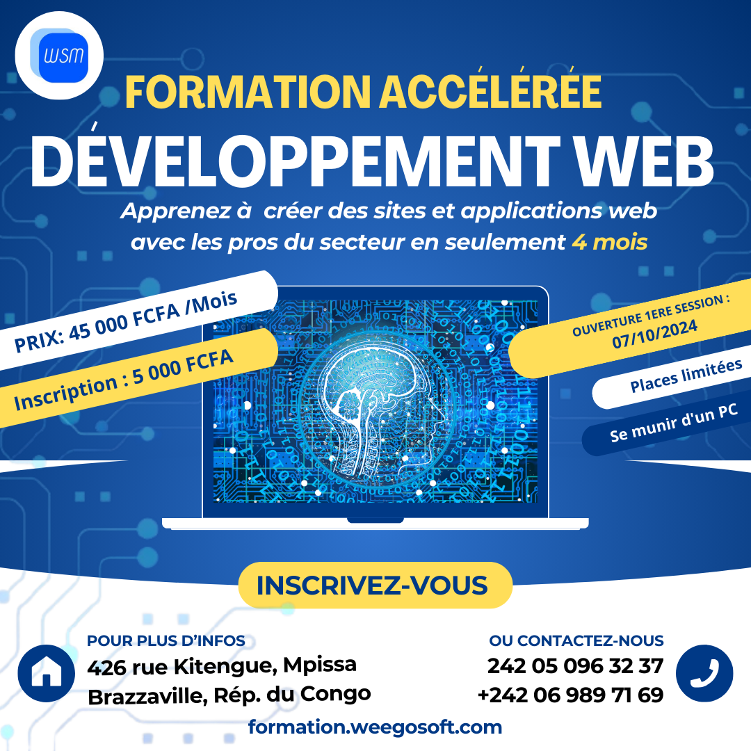 Image publication Formation accéléré en dévloppement Web